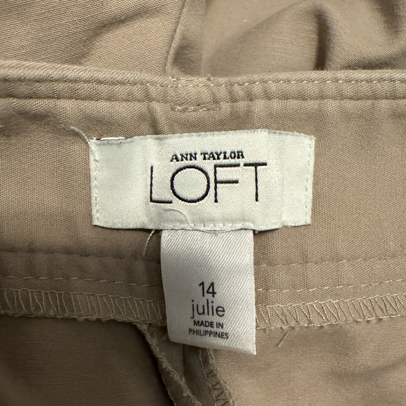 Ann Taylor LOFT julie Pants Khaki Size 14 - Picture 3 of 3